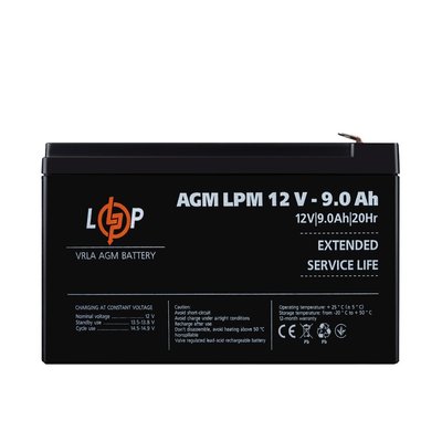 Акумулятор AGM LPM 12V - 9 Ah 3866л фото