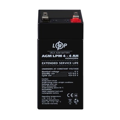 Акумулятор AGM LPM 4V - 4 Ah 4135л фото