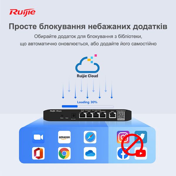 Маршрутизатор Ruijie Reyee RG-EG105G V2 (1xGE WAN, 1xGE WAN/LAN, 3xGE LAN, VPN, Ruijie cloud) RG-EG105G V2 фото