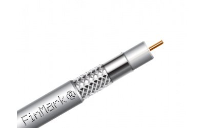 Абонентський коаксіальний кабель FinMark RG-6 white SM 100м=1бхт 045632 фото
