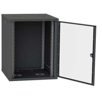 Серверный шкаф IPCOM СН-15U 600Х600 стекло RAL9005 Тцб-0038228 фото