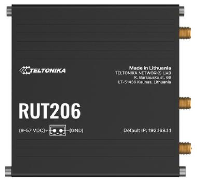 RUT206_Teltonika Маршрутизатор, LTE Cat 4, 3G, 2G, WiFi b/g/n, 2 x Ethernet, 1 x RS485, 1 x RS232, 2 x I/O, VPN, Routing RUT206 фото RUT206_Teltonika Маршрутизатор, LTE Cat 4, 3G, 2G, WiFi b/g/n, 2 x Ethernet, 1 x RS485, 1 x RS232, 2 x I/O, VPN, Routing RUT206 фото
