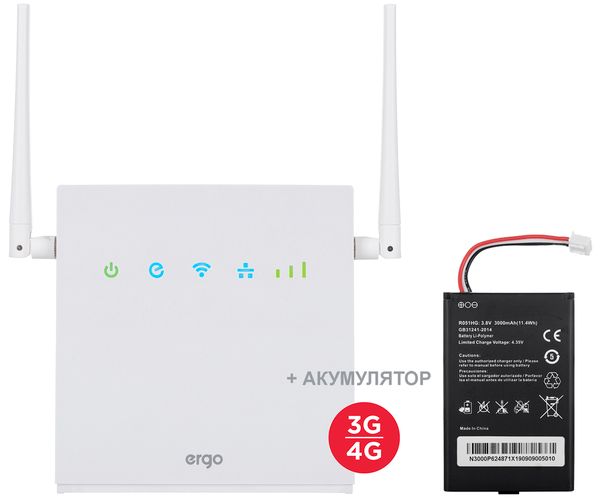 Ergo R0516 з акумулятором - LTE CPE Wi-Fi роутер Ergo R0516 с аккумулятором фото