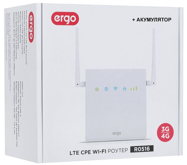 Ergo R0516 з акумулятором - LTE CPE Wi-Fi роутер Ergo R0516 с аккумулятором фото